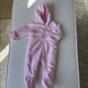 Adorable Pink Fleece Soft Hooded Baby Suit